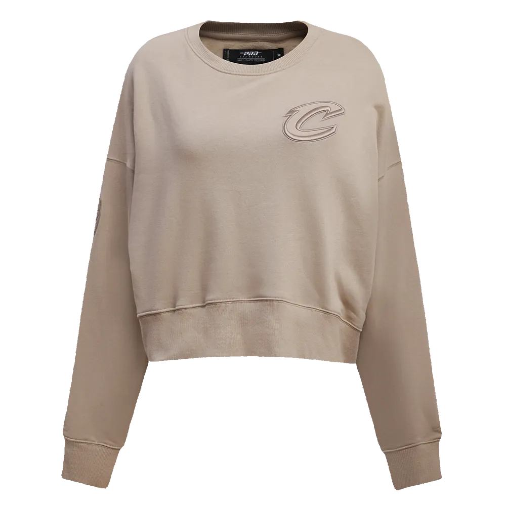 NBA CLEVELAND CAVALIERS NEUTRAL WOMEN'S CREWNECK (TAUPE)