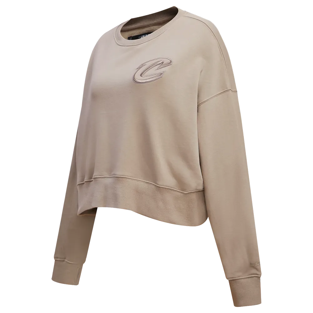 NBA CLEVELAND CAVALIERS NEUTRAL WOMEN'S CREWNECK (TAUPE)