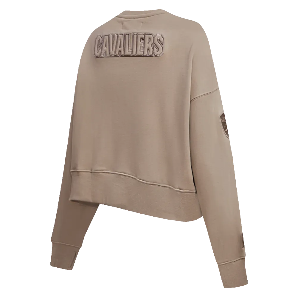 NBA CLEVELAND CAVALIERS NEUTRAL WOMEN'S CREWNECK (TAUPE)
