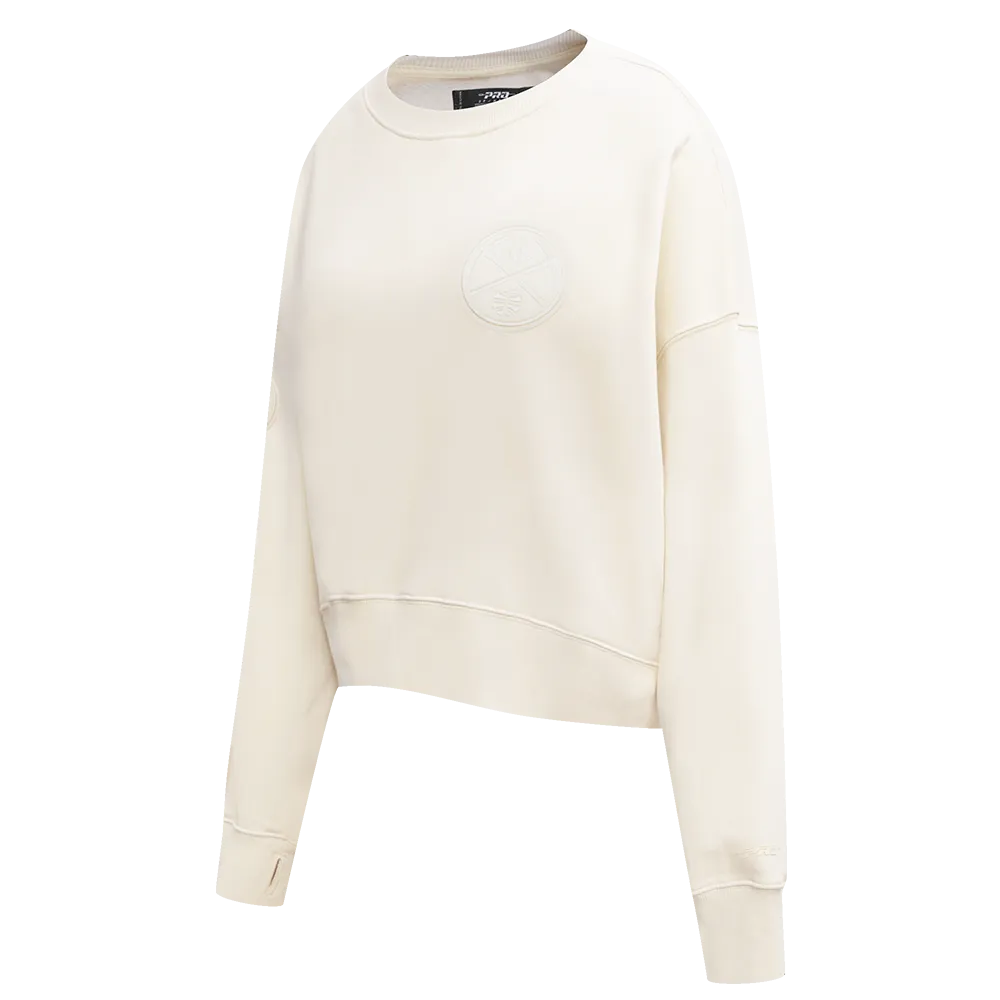 NBA DENVER NUGGETS NEUTRAL WOMEN'S CREWNECK (EGGSHELL)