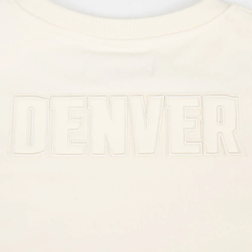 NBA DENVER NUGGETS NEUTRAL WOMEN'S CREWNECK (EGGSHELL)