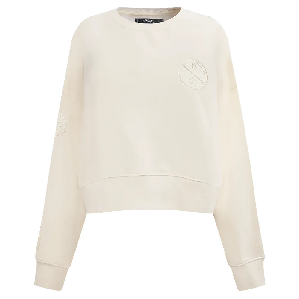 NBA DENVER NUGGETS NEUTRAL WOMEN'S CREWNECK (EGGSHELL)