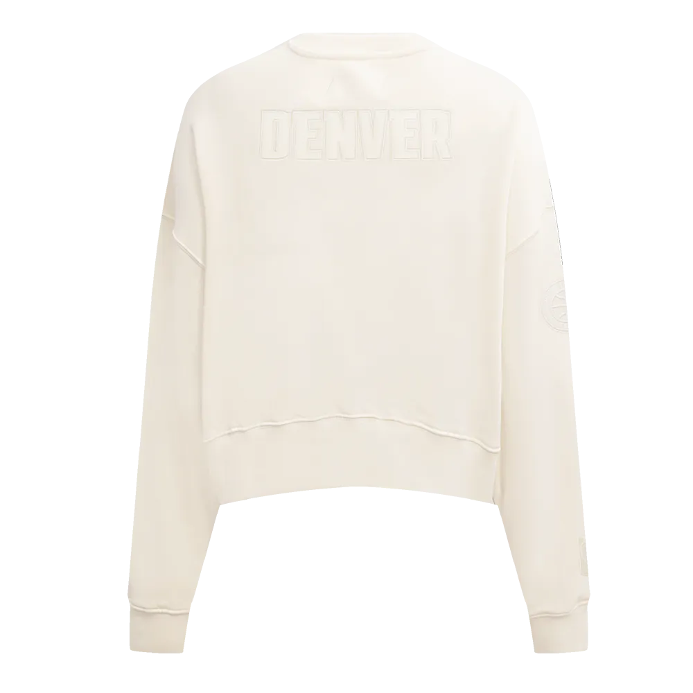 NBA DENVER NUGGETS NEUTRAL WOMEN'S CREWNECK (EGGSHELL)