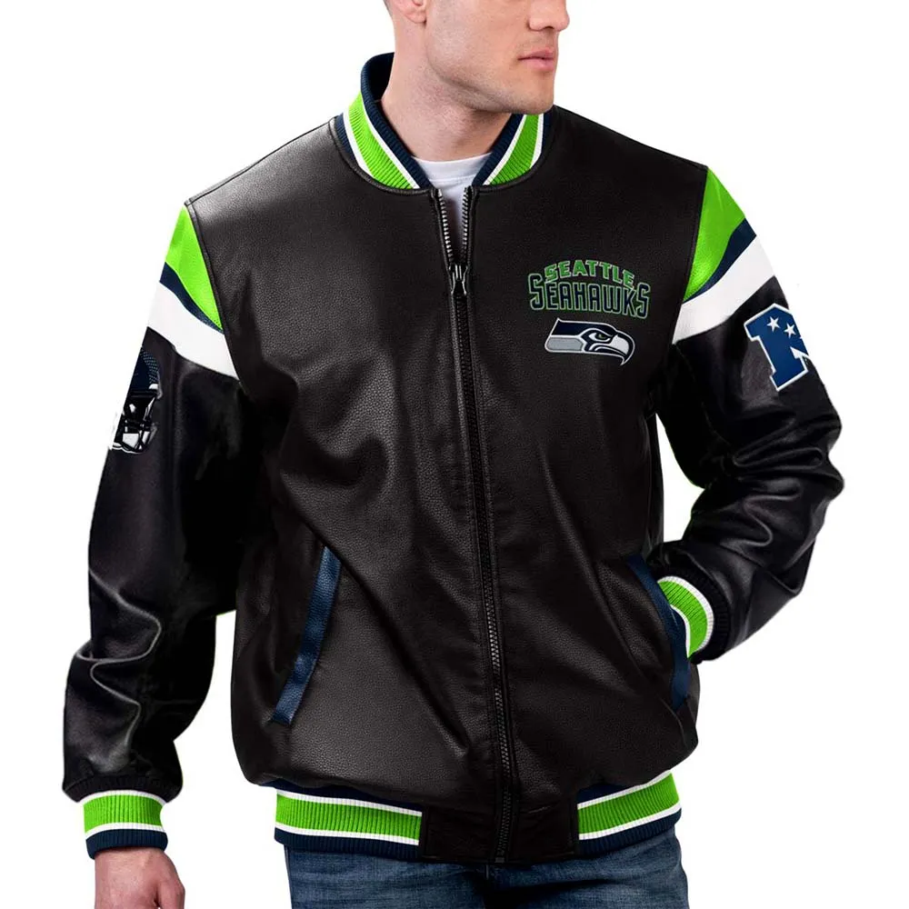 NFL Seattle Seahawks Leather Jacket Men and Women