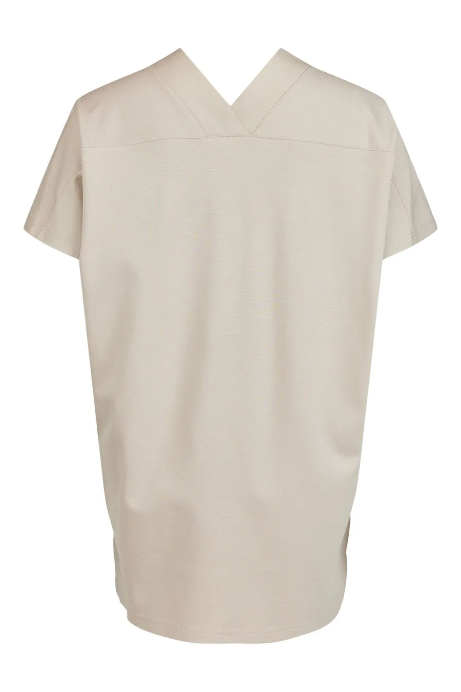 NOEN - Short Sleeve V Neck Tunic with Long Side Slits