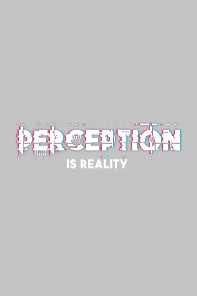 Perception is Reality Grey Melange Printed Sweatshirt for men