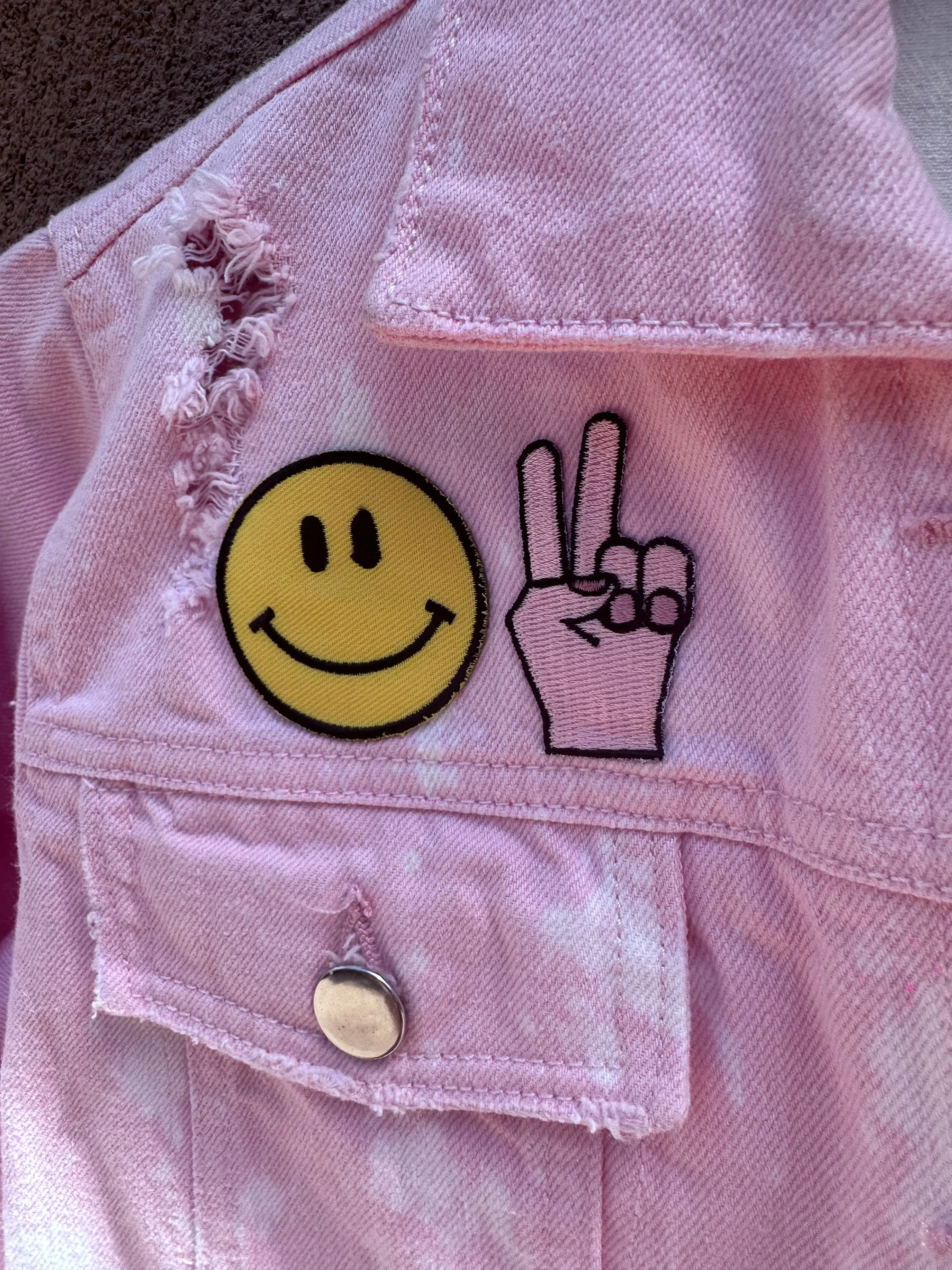 Pink Hand Painted Yin Yang Jacket