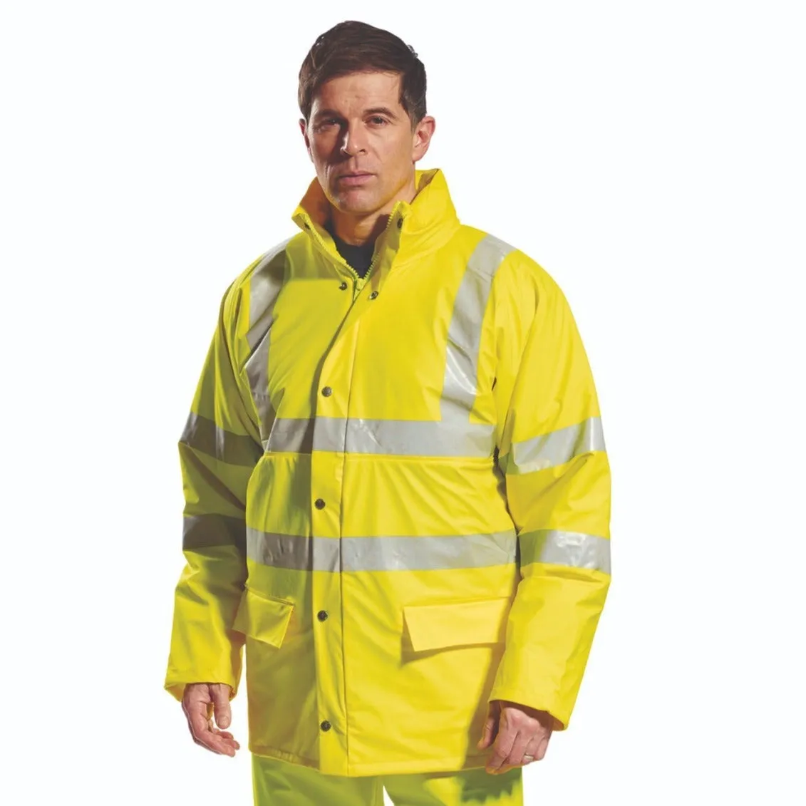 PORTWEST® High Vis Waterproof Rain Jacket - Unlined - ANSI Class 3 - US491