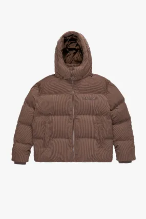 "GOYO" BROWN  PUFFER JACKET
