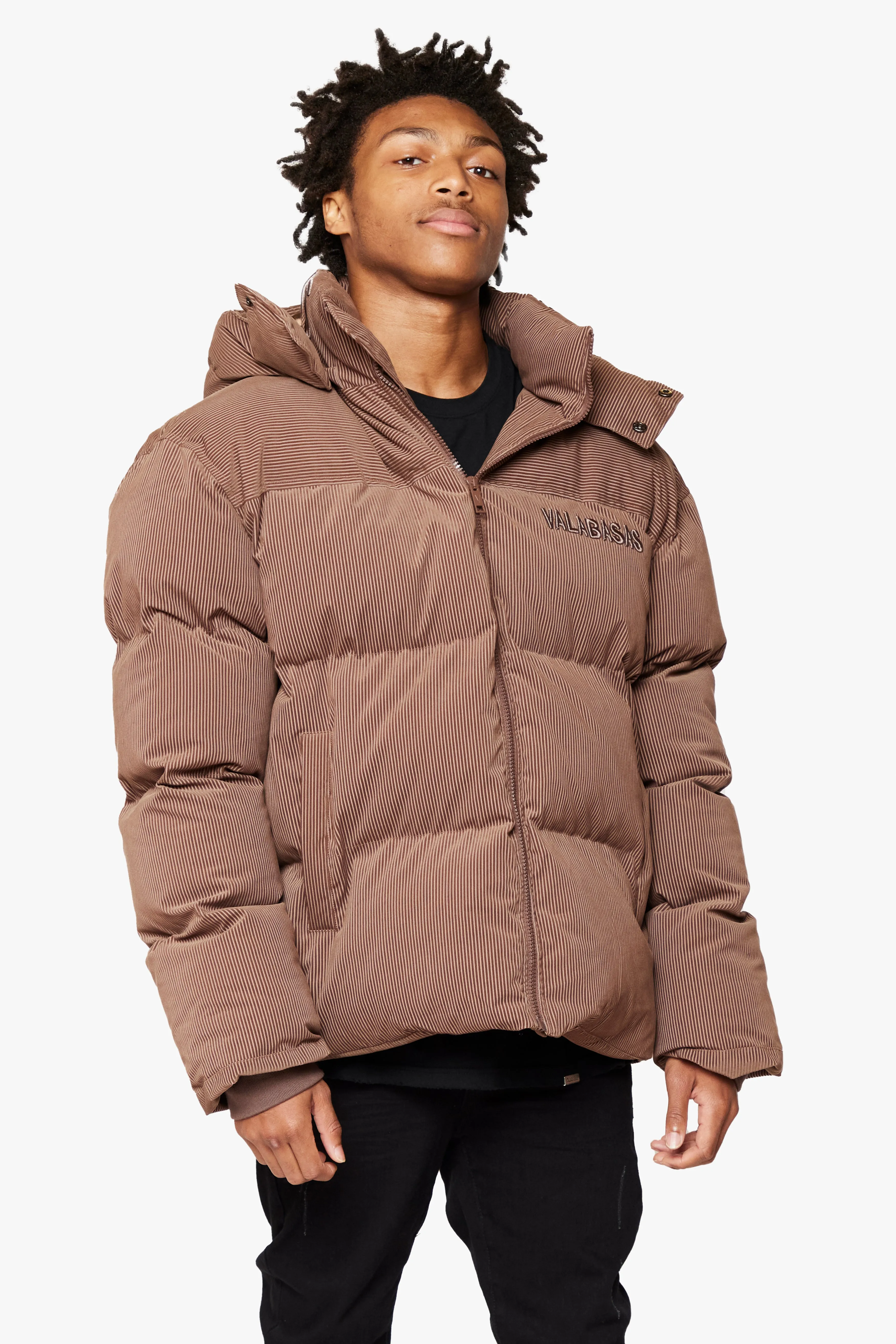 "GOYO" BROWN  PUFFER JACKET
