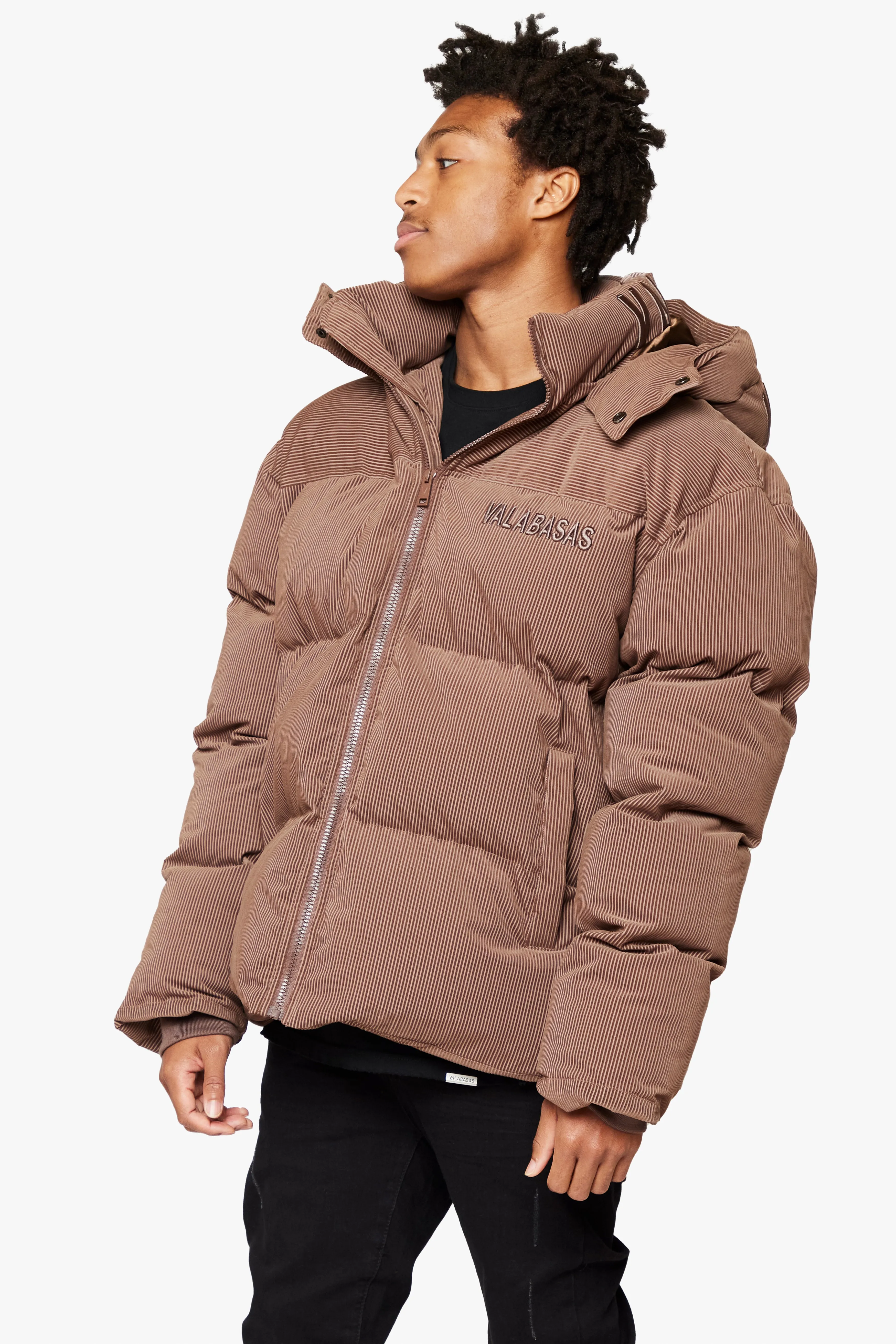 "GOYO" BROWN  PUFFER JACKET