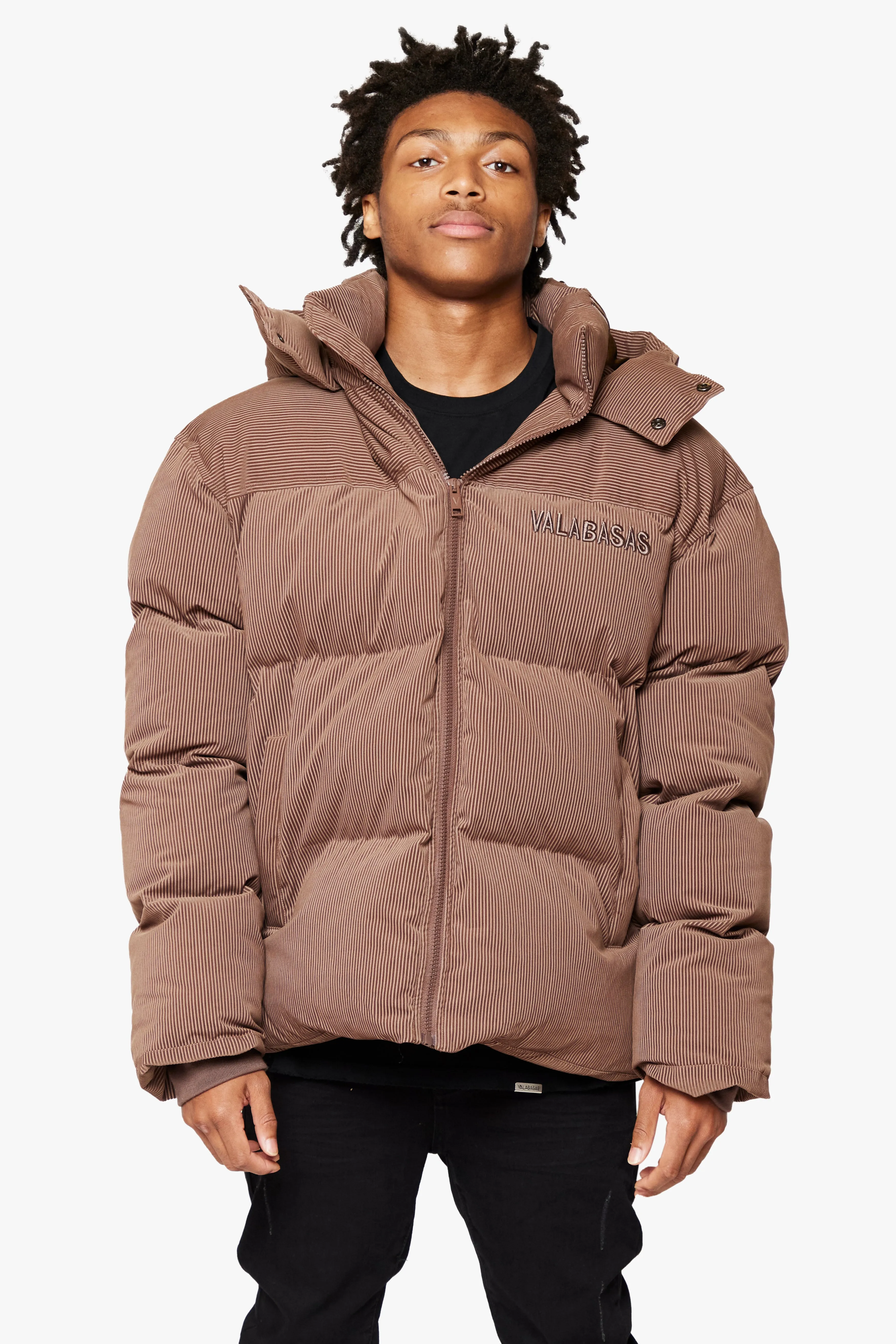 "GOYO" BROWN  PUFFER JACKET
