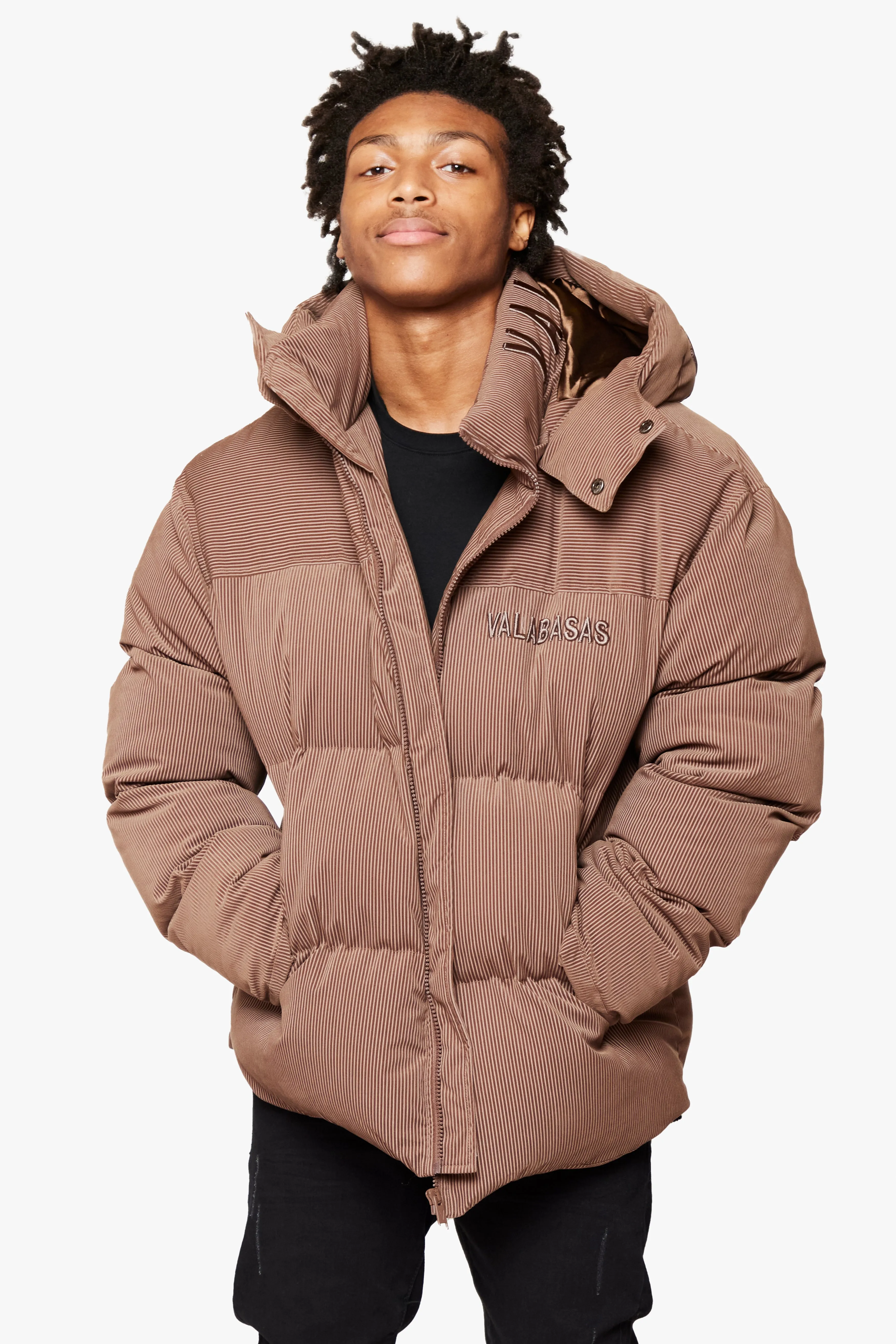"GOYO" BROWN  PUFFER JACKET