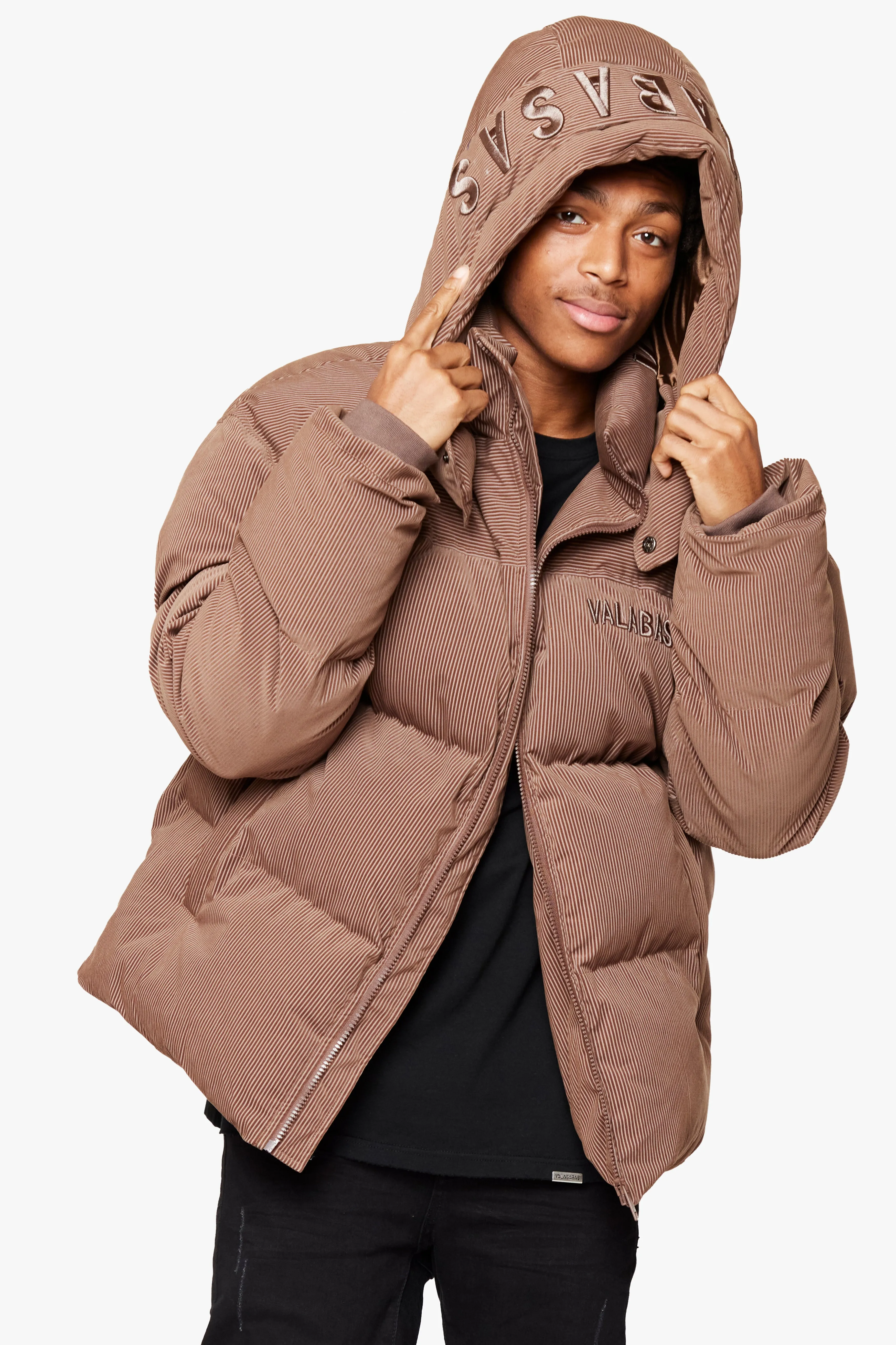 "GOYO" BROWN  PUFFER JACKET