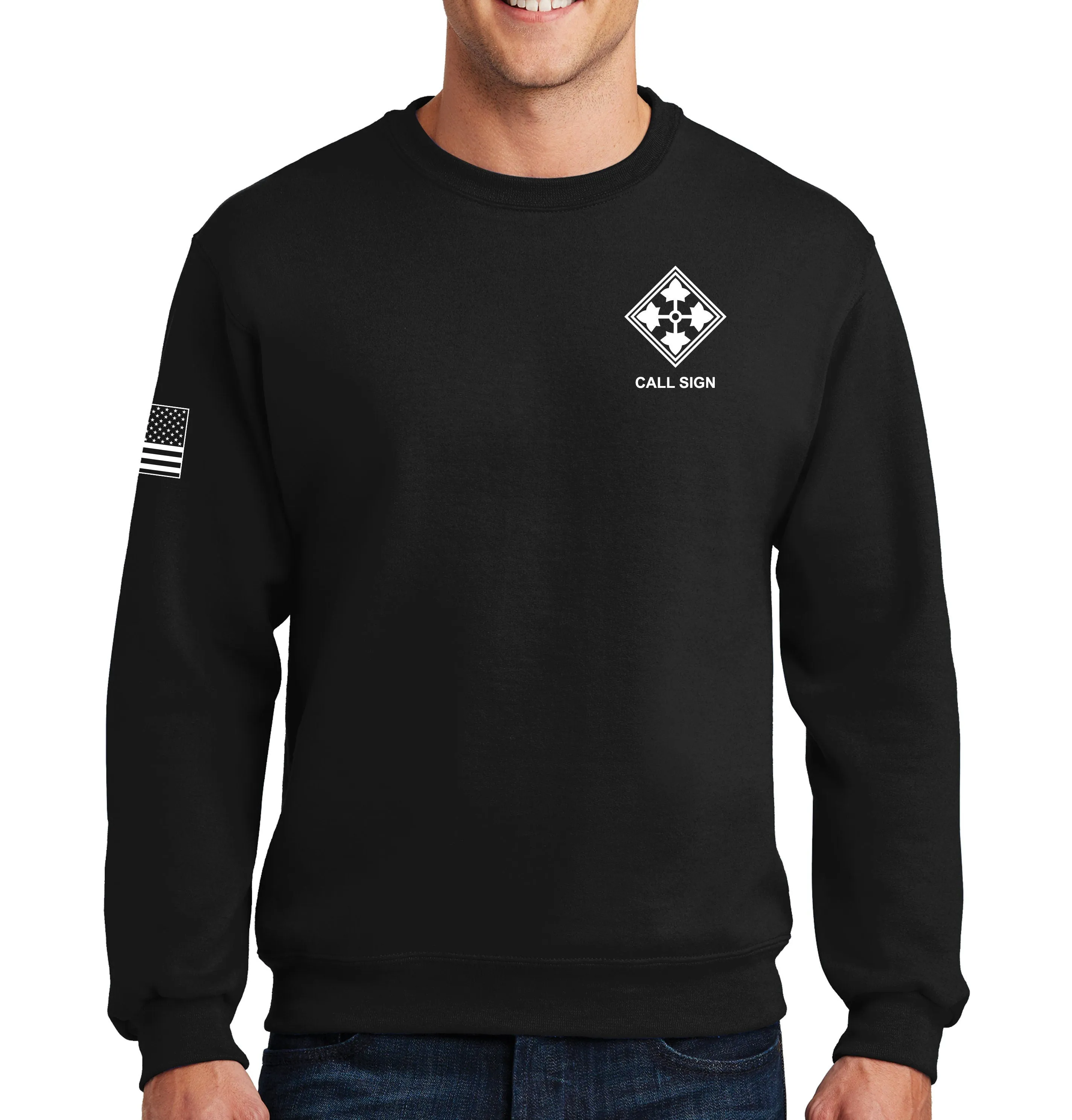 Rough Riders Crew-neck Unisex Sweatshirt. This sweatshirt IS Approved for PT