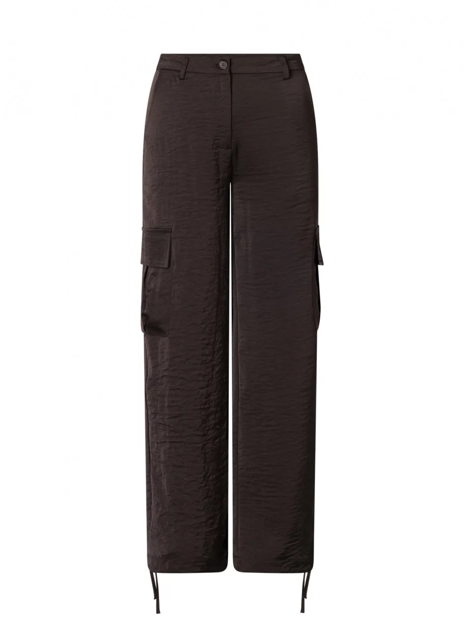 Sarah Satin Cargo Pants