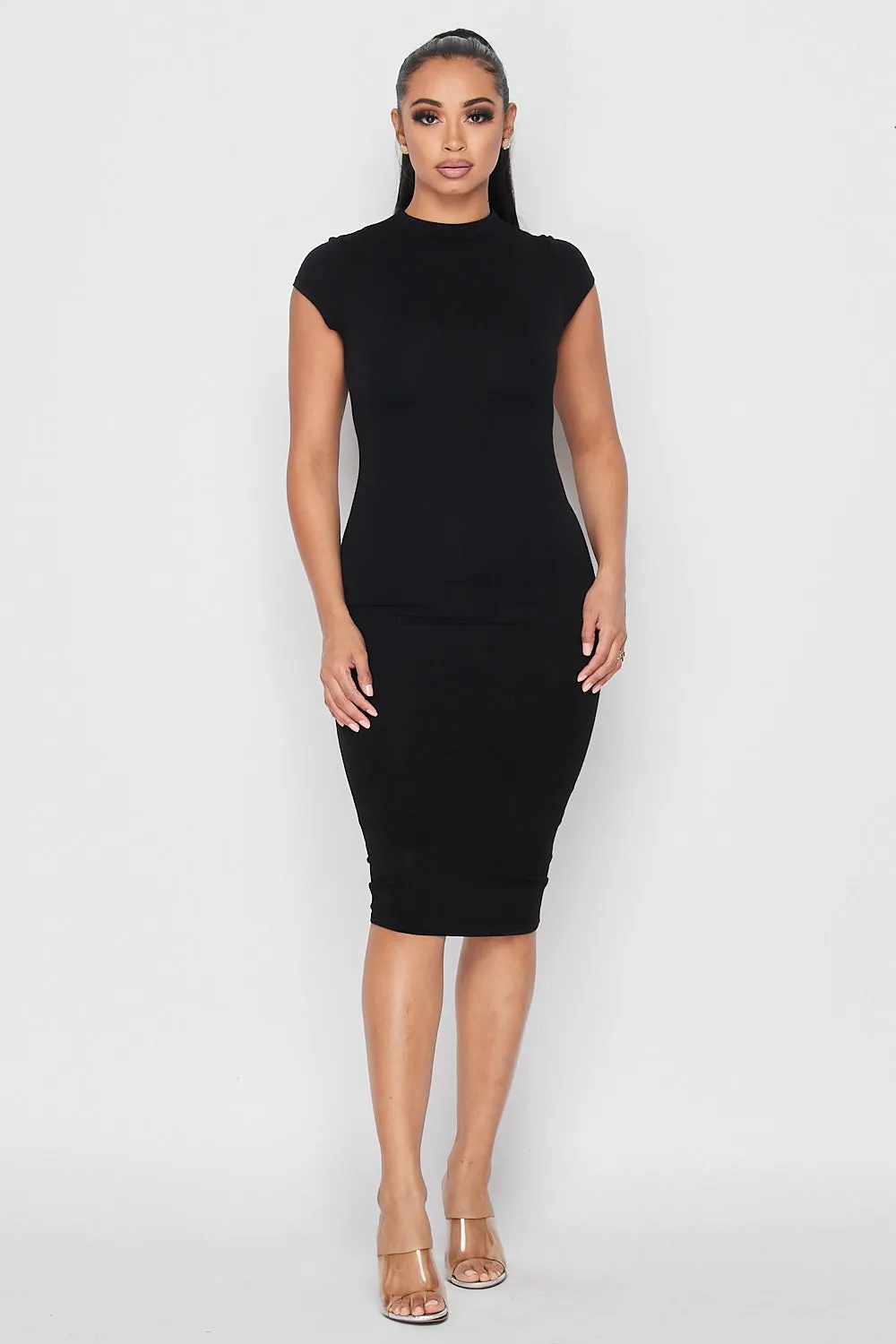 Snatched Basic Cap Sleeve Dress