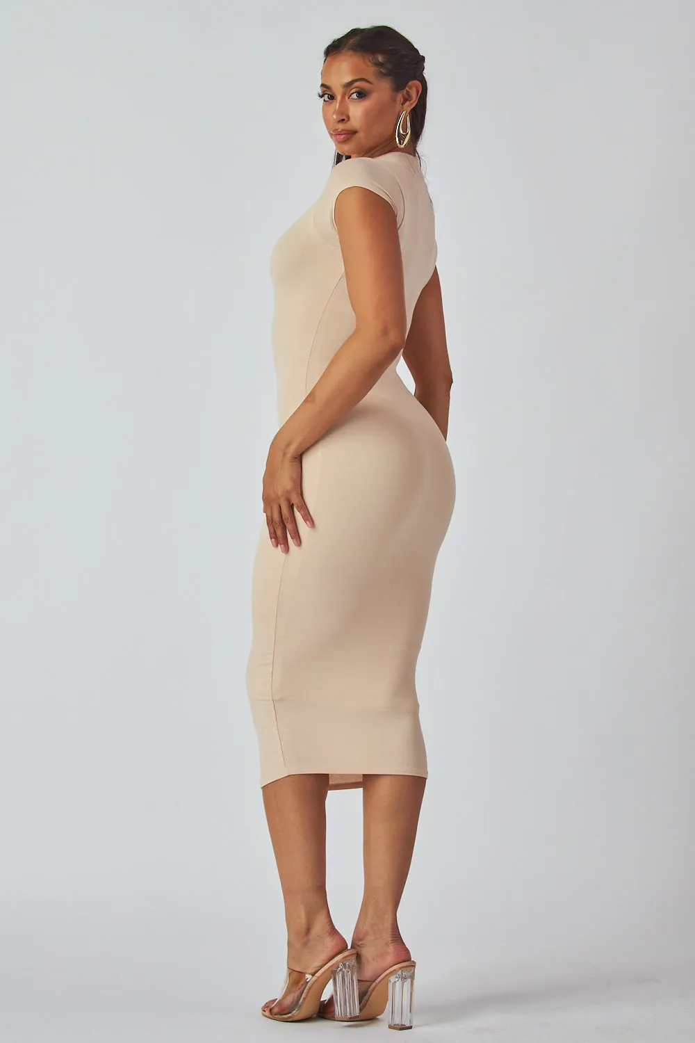 Snatched Basic Cap Sleeve Dress