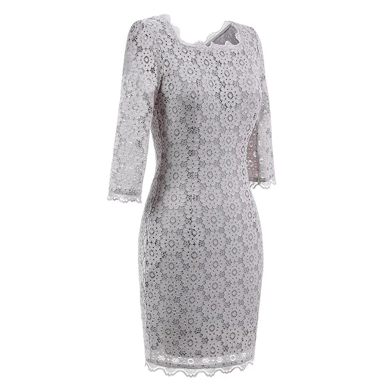 Square Collar Lace Bodycon Dress #Bodycon Dress #