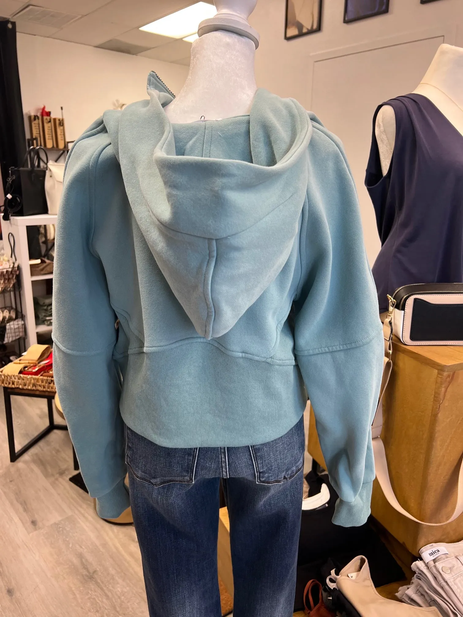 Teal Quarter Zip Sweatshirt