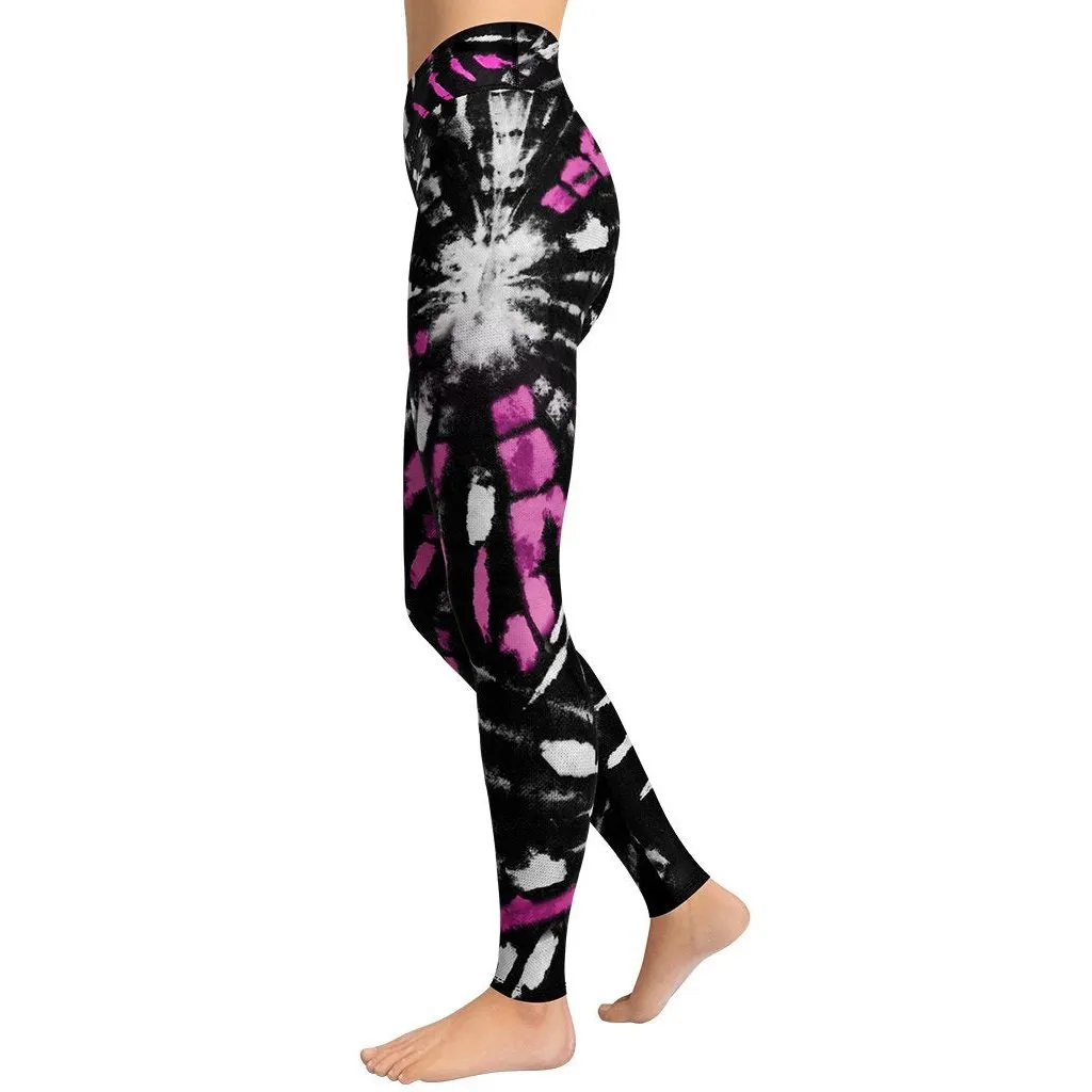 Tie Dye Black Yoga Leggings