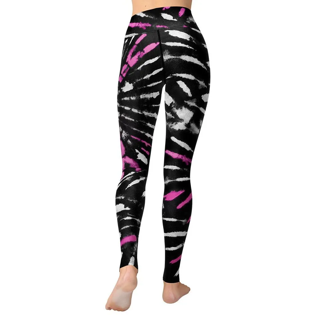 Tie Dye Black Yoga Leggings