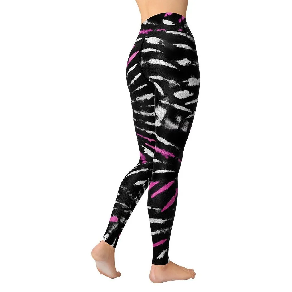 Tie Dye Black Yoga Leggings