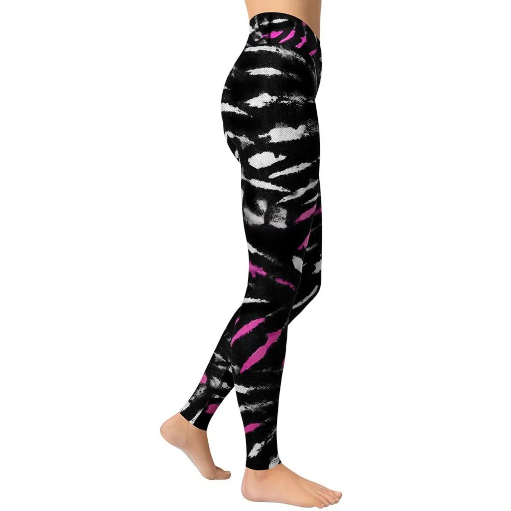 Tie Dye Black Yoga Leggings