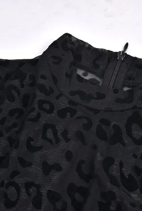 TIGRA - SHEER LEOPARD PRINT BODYSUIT