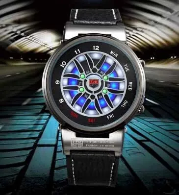 TVG Unique Creative Car Roulette Rim Watches Men M2