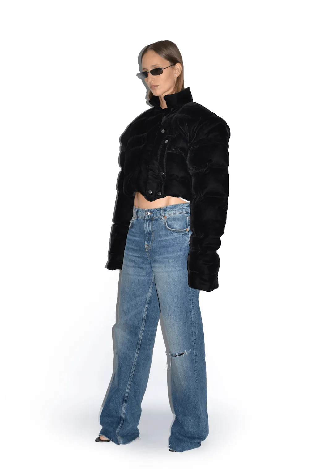Velour Bolero Puffer