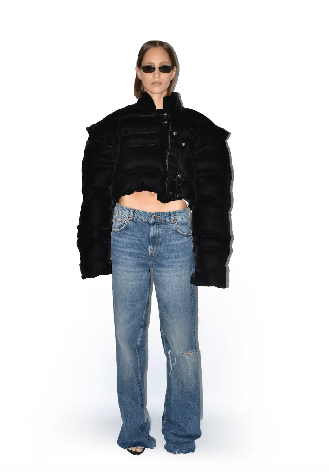 Velour Bolero Puffer