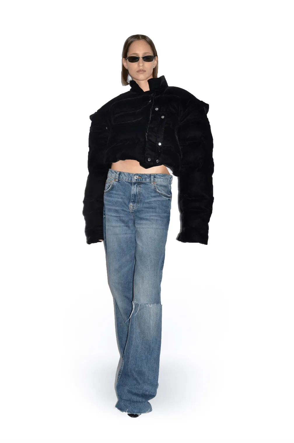Velour Bolero Puffer