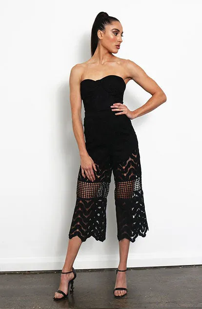 Venice Lace Culottes - Black
