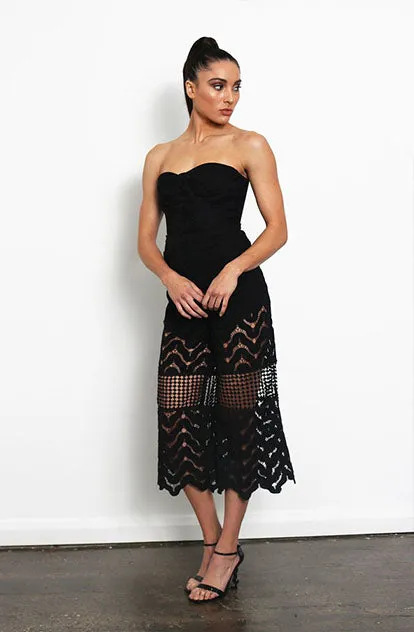 Venice Lace Culottes - Black