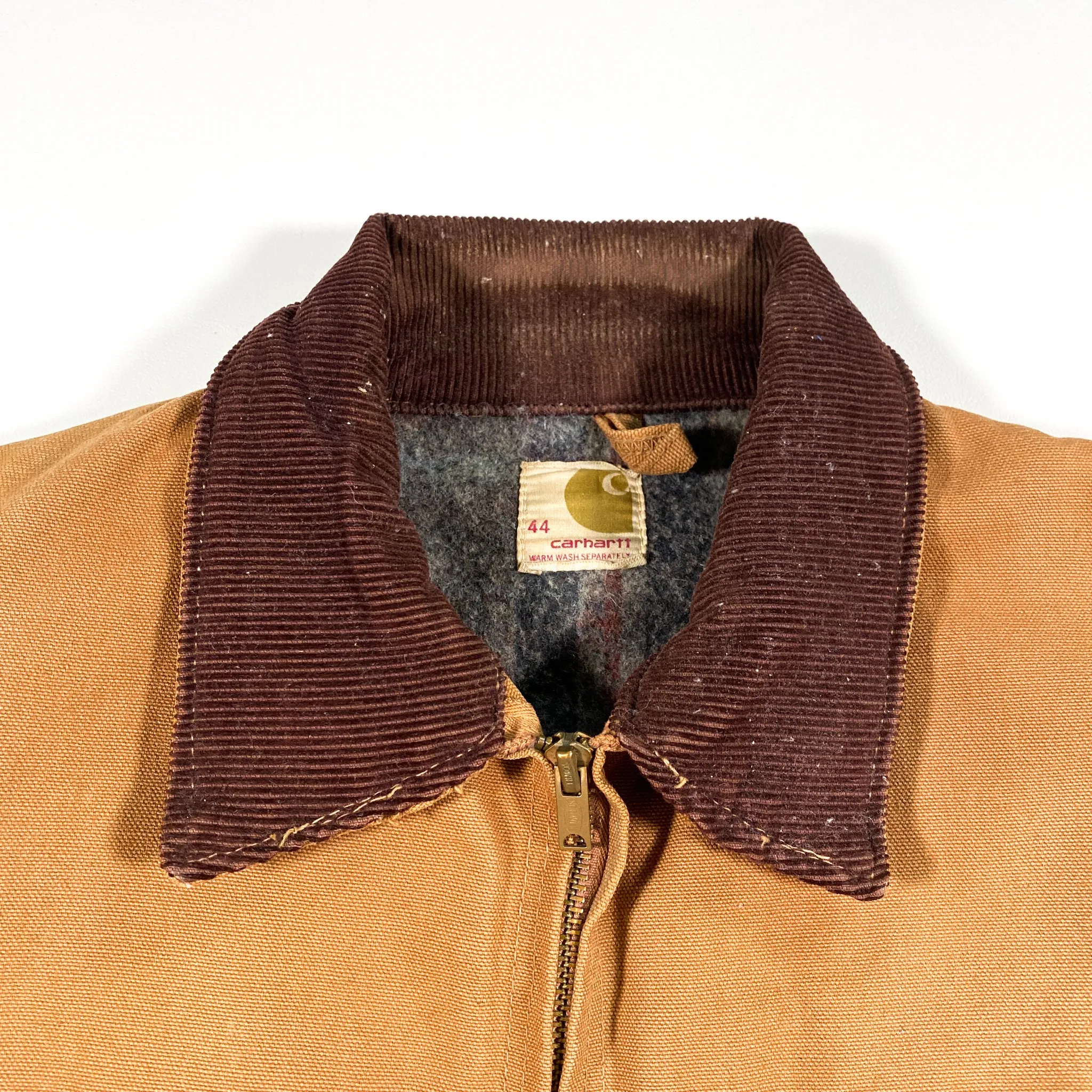 Vintage 1970's Carhartt Canvas Troy Blanket Lined Talon Scovill Jacket