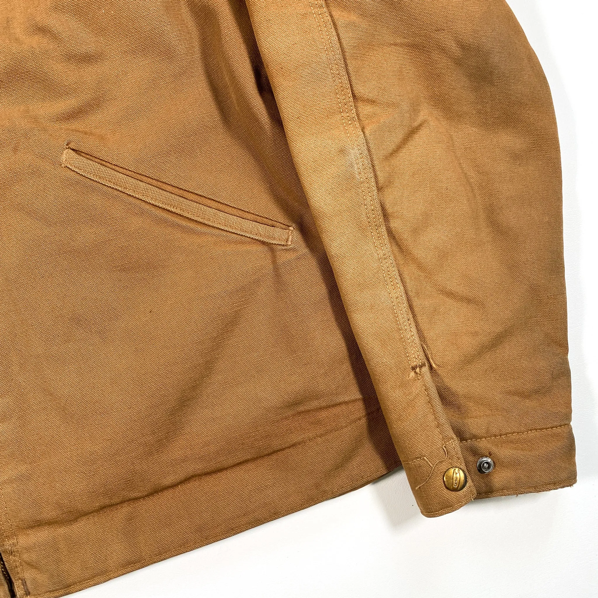 Vintage 1970's Carhartt Canvas Troy Blanket Lined Talon Scovill Jacket