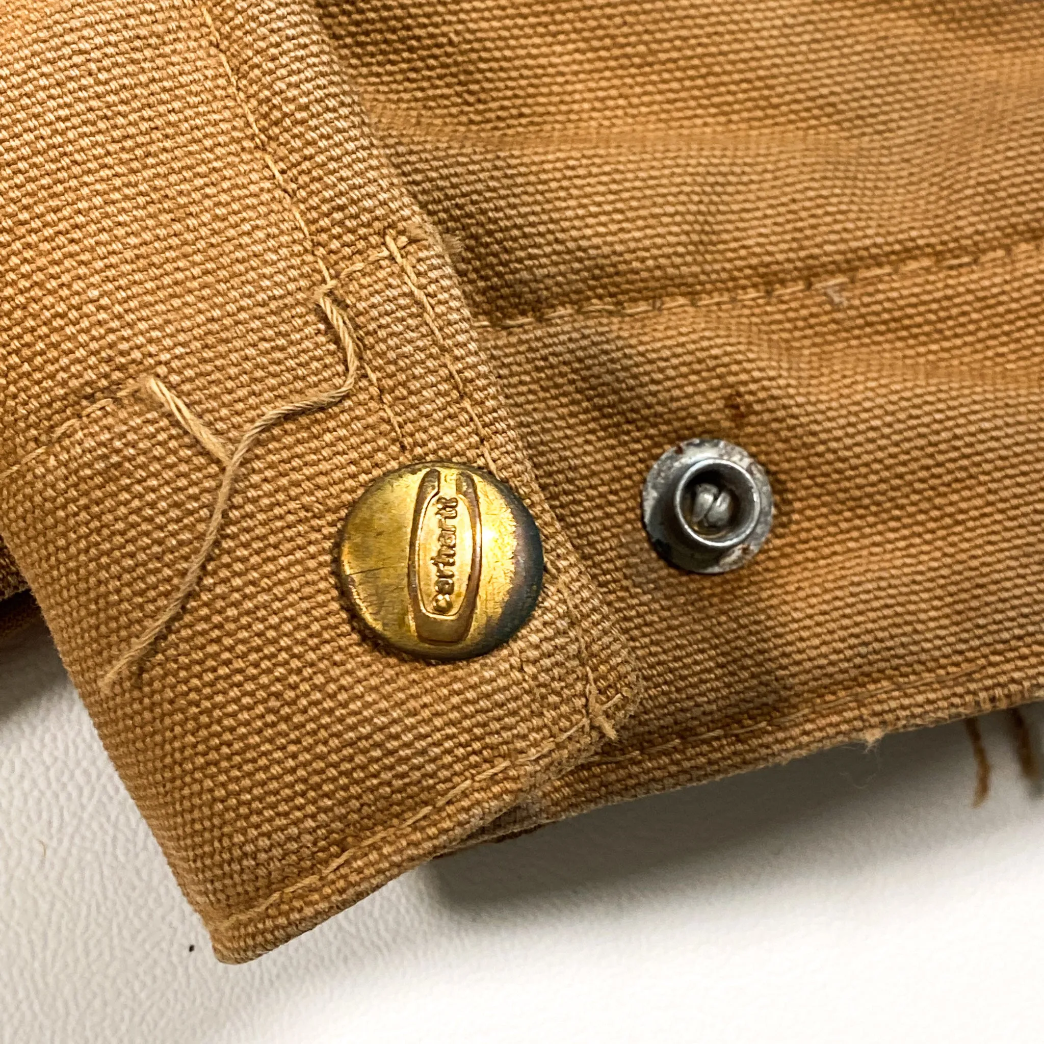 Vintage 1970's Carhartt Canvas Troy Blanket Lined Talon Scovill Jacket