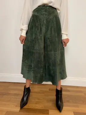 Vintage 1980s suede culottes