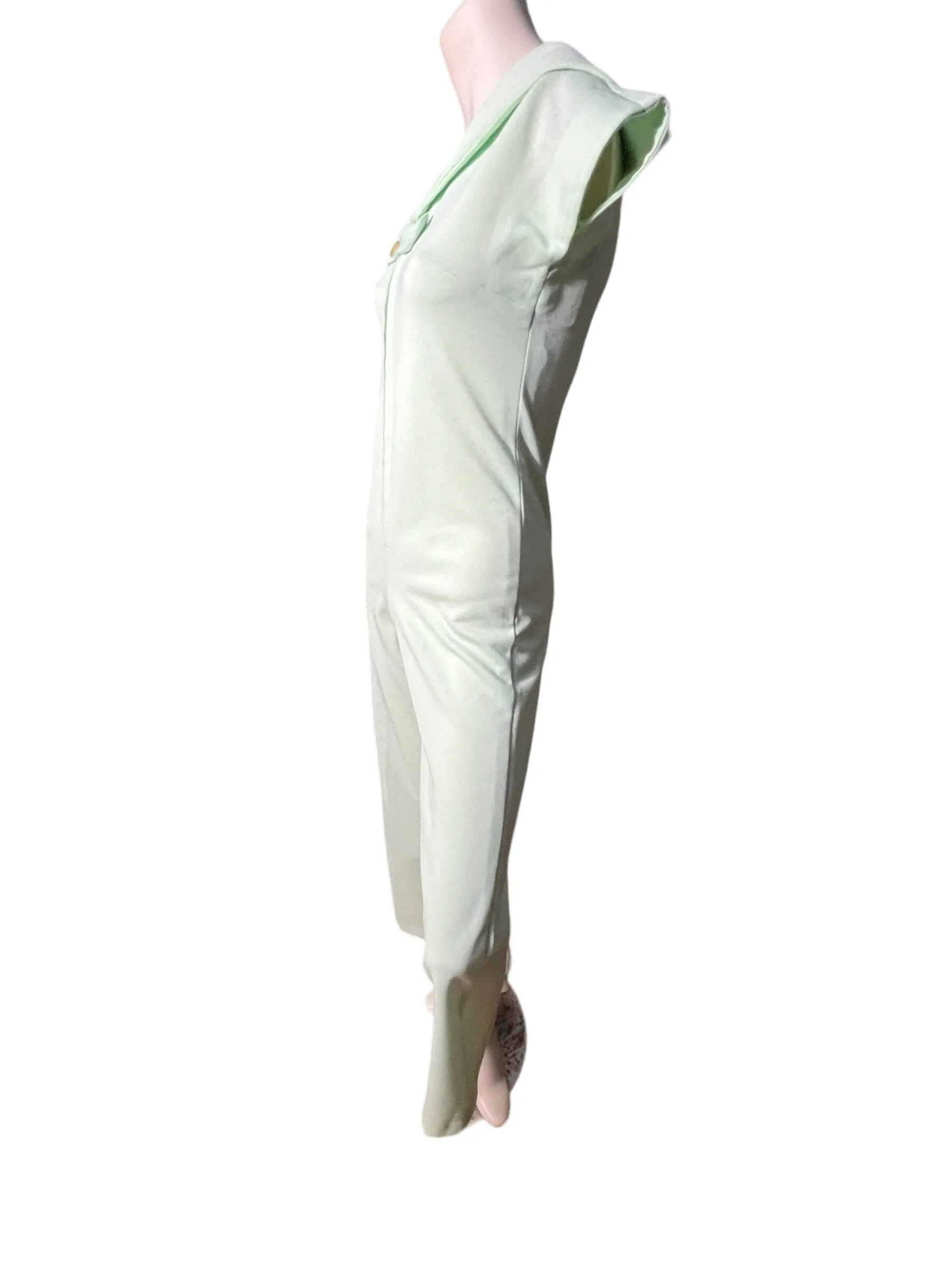 Vintage 70's mint green bellbottom jumpsuit S M