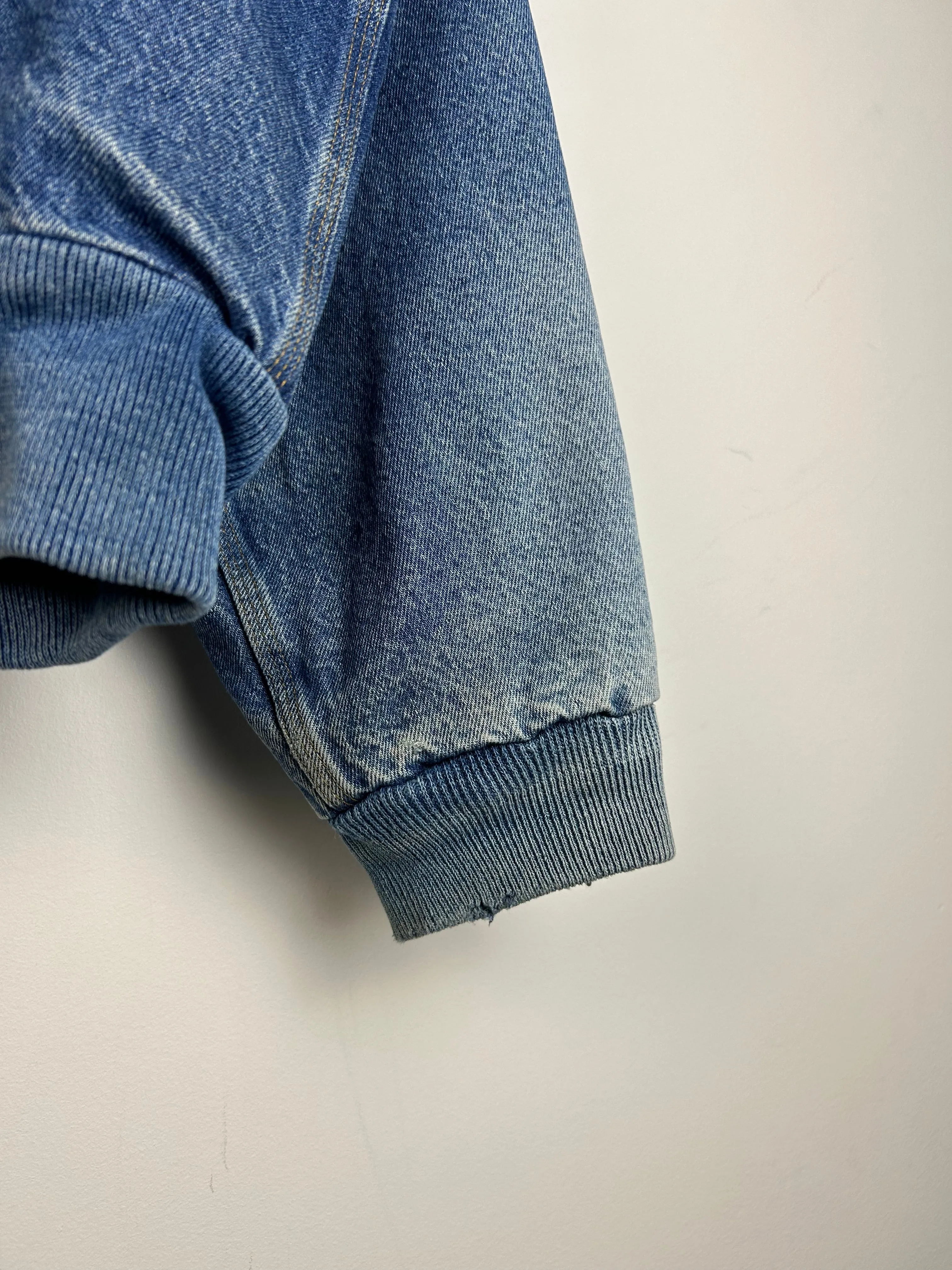 Vintage 90's Carhartt Fleece Lined Denim Active Hooded Jacket J08DST