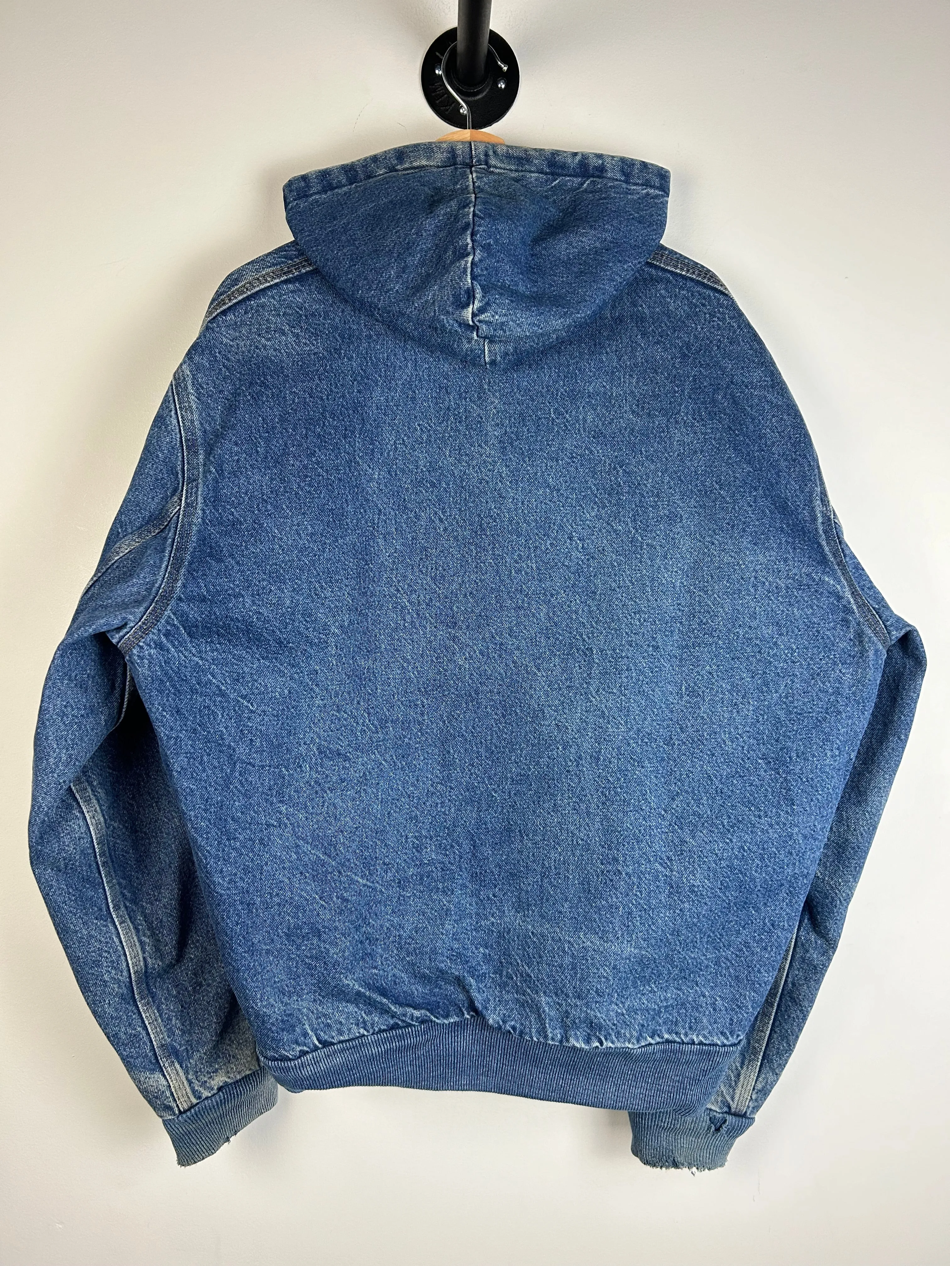 Vintage 90's Carhartt Fleece Lined Denim Active Hooded Jacket J08DST