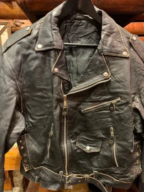 Vintage Biker Jacket, Large