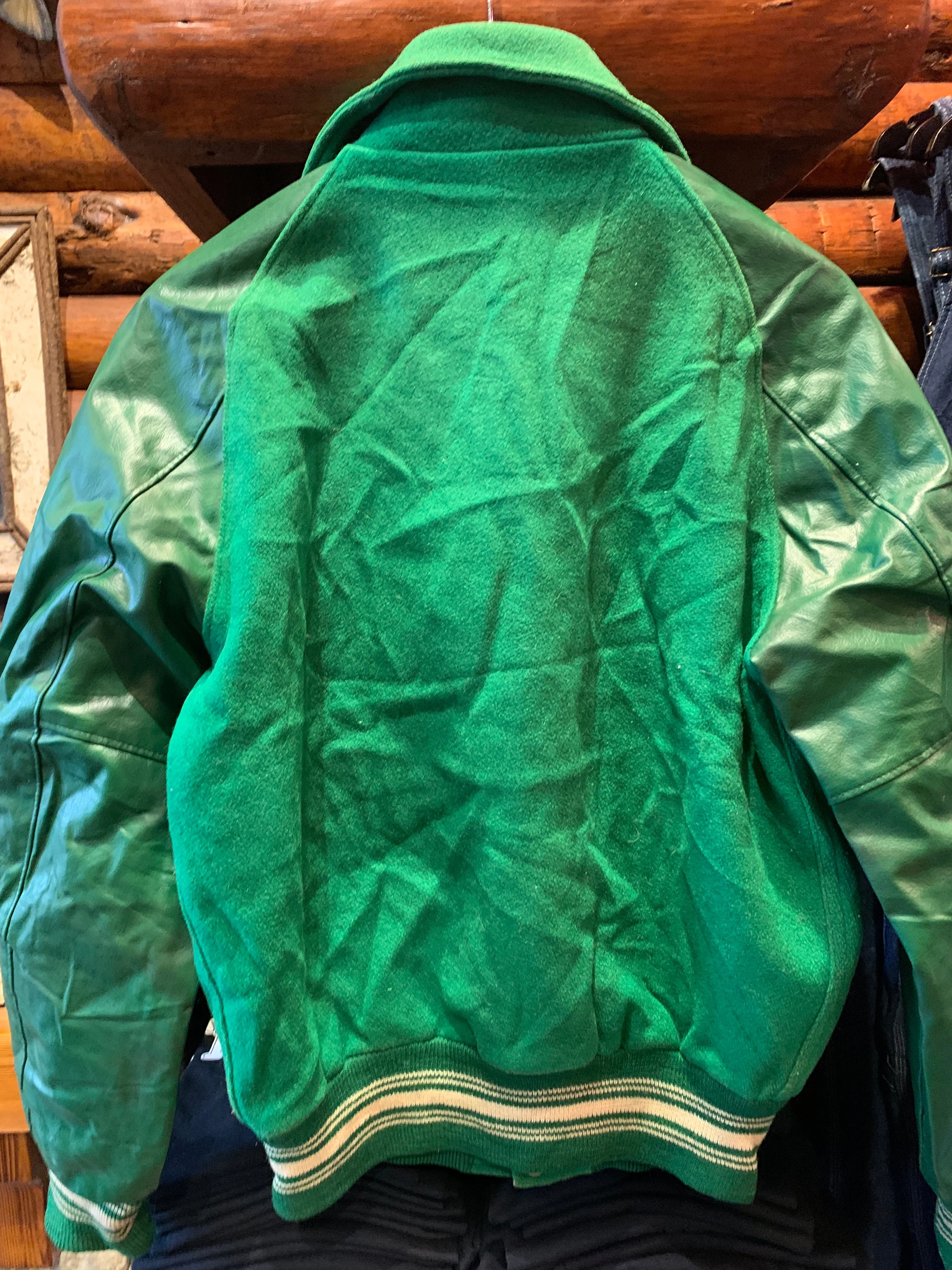 Vintage Circa 1950's-60's P Fab Knit Letterman Jacket, Small. FREE POSTAGE