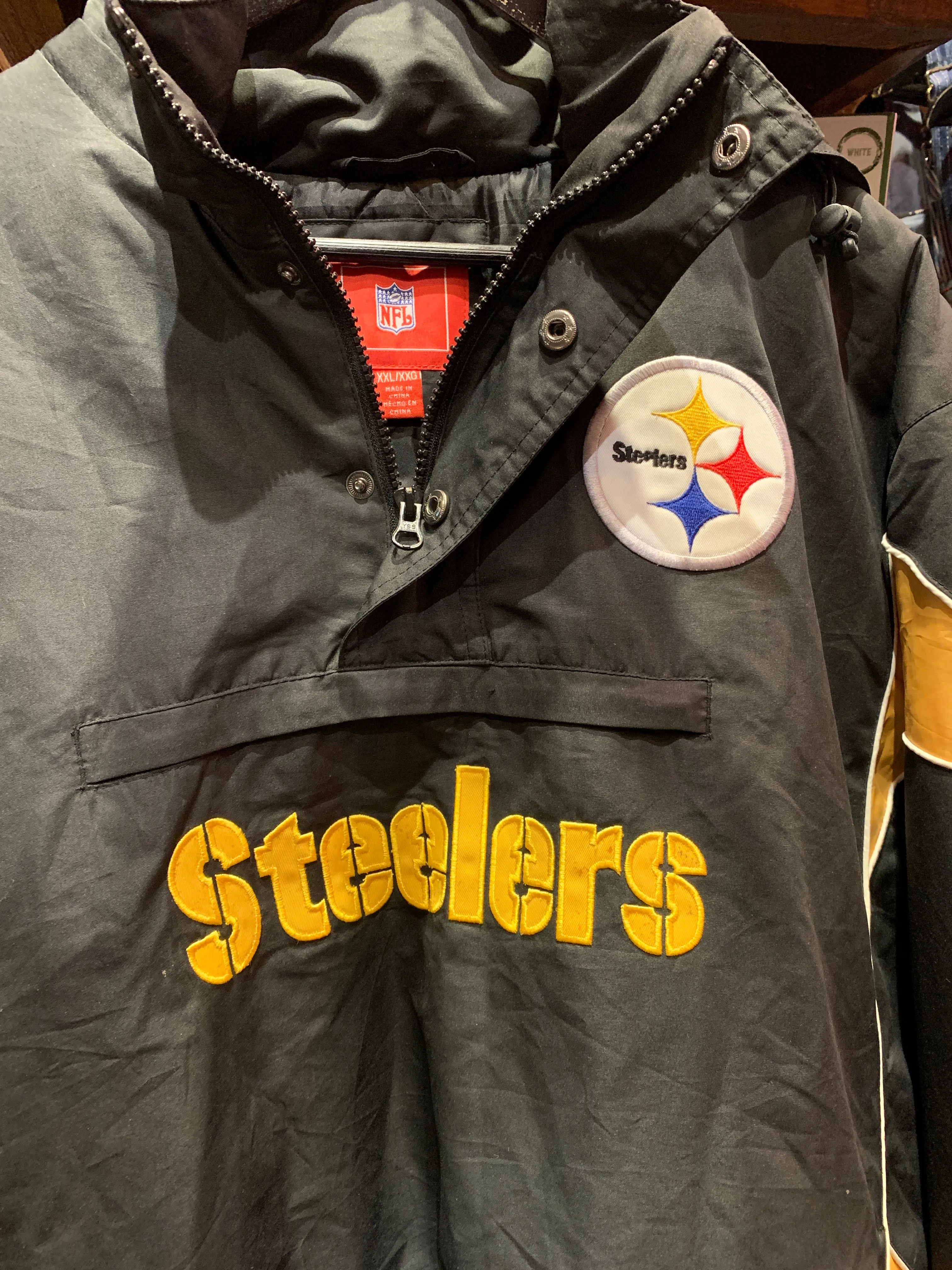 Vintage Pittsburgh Steelers Puffer Jacket, XXL. FREE POSTAGE