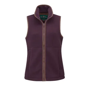 Women's Country Fleece Gilet In Merlot By Alan Paine