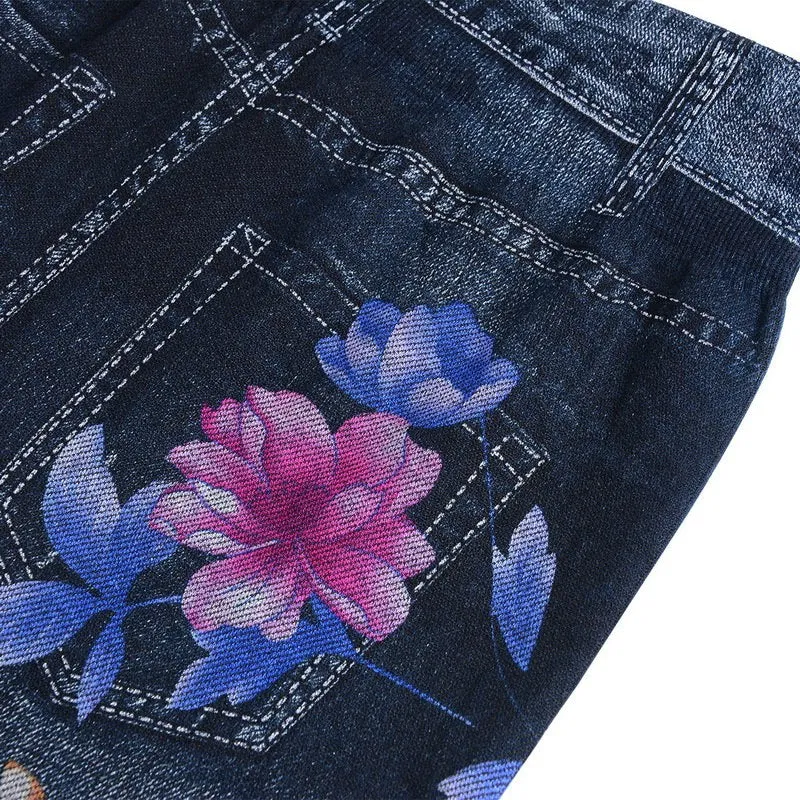 Women's Stretch Leggings With Floral Print