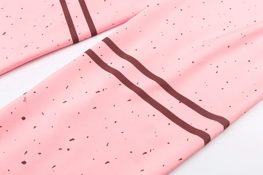 Women's Summer High Waist Elastic Fitness Leggings With Dots