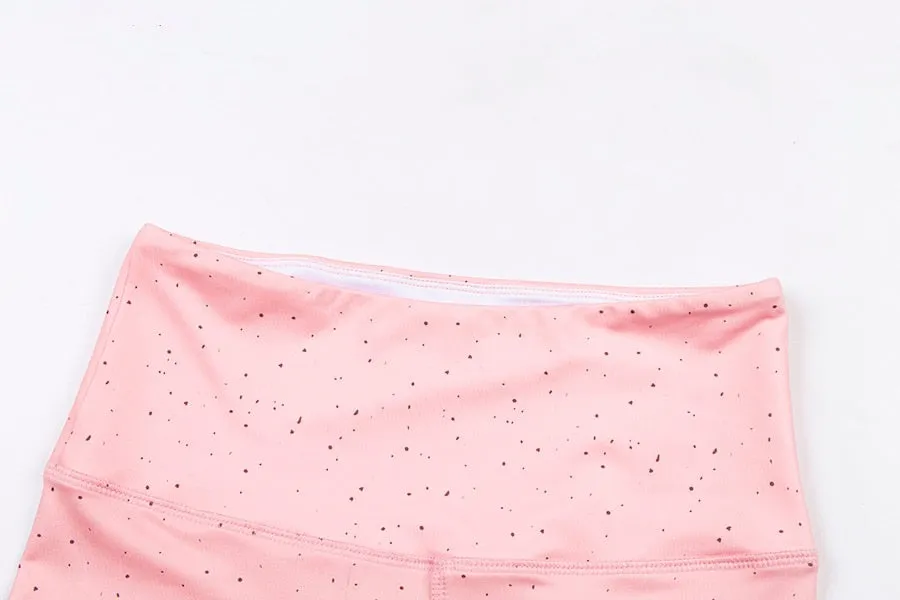 Women's Summer High Waist Elastic Fitness Leggings With Dots