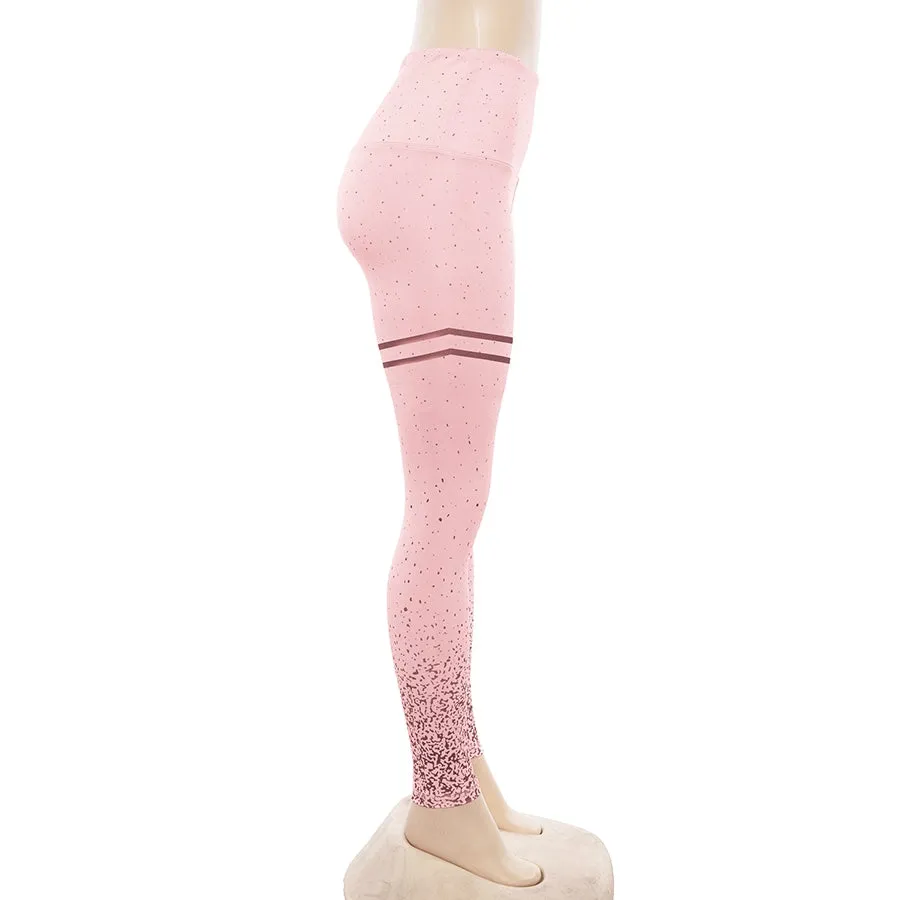 Women's Summer High Waist Elastic Fitness Leggings With Dots
